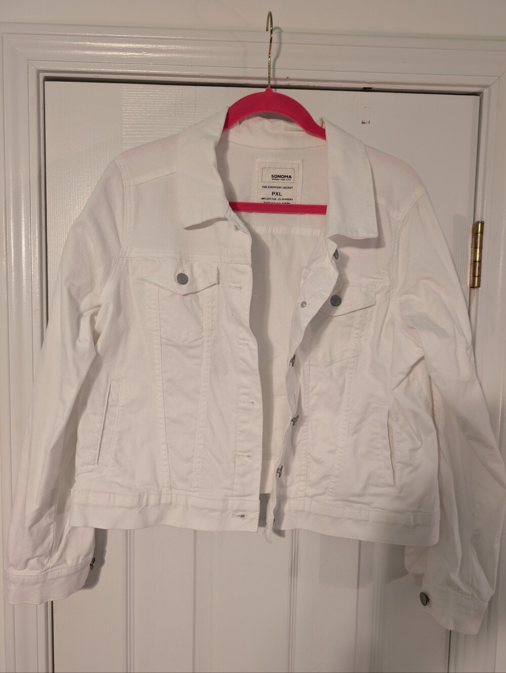 Sonoma White Denim Jean Jacket for Women